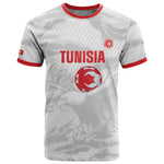 Custom Tunisia Football T shirt 2026 Eagles of Carthage White Grunge - African Pride