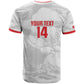 Custom Tunisia Football T shirt 2026 Eagles of Carthage White Grunge - African Pride