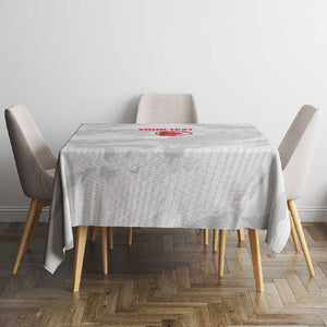 Custom Tunisia Football Tablecloth 2026 Eagles of Carthage White Grunge - African Pride