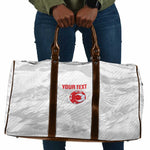 Custom Tunisia Football Travel Bag 2026 Eagles of Carthage White Grunge - African Pride