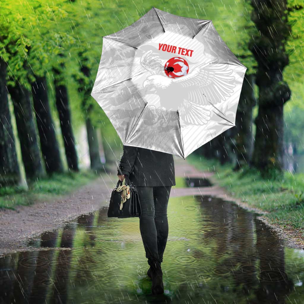 Custom Tunisia Football Umbrella 2026 Eagles of Carthage White Grunge - African Pride