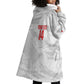 Custom Tunisia Football Wearable Blanket Hoodie 2026 Eagles of Carthage White Grunge - African Pride