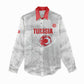 Custom Tunisia Football Women Casual Shirt 2026 Eagles of Carthage White Grunge - African Pride