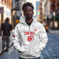 Custom Tunisia Football Zip Hoodie 2026 Eagles of Carthage White Grunge - African Pride