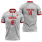 Custom Tunisia Football Zipper Polo Shirt 2026 Eagles of Carthage White Grunge - African Pride