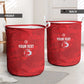 Custom Tunisia Football Laundry Basket 2026 Eagles of Carthage Red Grunge - African Pride