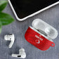 Custom Tunisia Football AirPods Case 2026 Eagles of Carthage Red Grunge - African Pride
