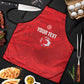 Custom Tunisia Football Apron 2026 Eagles of Carthage Red Grunge - African Pride