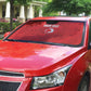 Custom Tunisia Football Auto Sun Shade 2026 Eagles of Carthage Red Grunge - African Pride