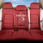 Custom Tunisia Football Back Car Seat Cover 2026 Eagles of Carthage Red Grunge - African Pride