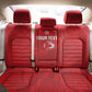 Custom Tunisia Football Back Car Seat Cover 2026 Eagles of Carthage Red Grunge - African Pride