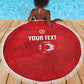 Custom Tunisia Football Beach Blanket 2026 Eagles of Carthage Red Grunge - African Pride