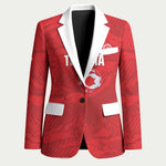Custom Tunisia Football Blazer 2026 Eagles of Carthage Red Grunge - African Pride