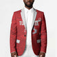Custom Tunisia Football Blazer 2026 Eagles of Carthage Red Grunge - African Pride