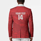 Custom Tunisia Football Blazer 2026 Eagles of Carthage Red Grunge - African Pride