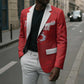 Custom Tunisia Football Blazer 2026 Eagles of Carthage Red Grunge - African Pride