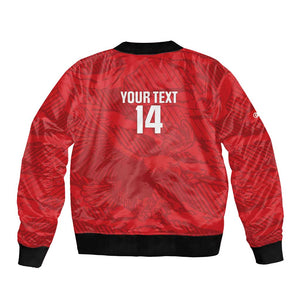 Custom Tunisia Football Bomber Jacket 2026 Eagles of Carthage Red Grunge - African Pride