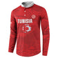 Custom Tunisia Football Button Sweatshirt 2026 Eagles of Carthage Red Grunge