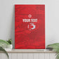 Custom Tunisia Football Canvas Wall Art 2026 Eagles of Carthage Red Grunge - African Pride