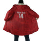 Custom Tunisia Football Cloak 2026 Eagles of Carthage Red Grunge - African Pride