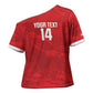Custom Tunisia Football Cross Shoulder Shirt 2026 Eagles of Carthage Red Grunge - African Pride