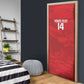 Custom Tunisia Football Door Cover 2026 Eagles of Carthage Red Grunge - African Pride
