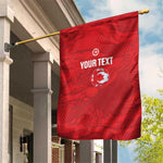 Custom Tunisia Football Garden Flag 2026 Eagles of Carthage Red Grunge - African Pride