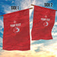 Custom Tunisia Football Garden Flag 2026 Eagles of Carthage Red Grunge - African Pride