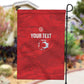 Custom Tunisia Football Garden Flag 2026 Eagles of Carthage Red Grunge - African Pride