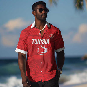 Custom Tunisia Football Hawaiian Shirt 2026 Eagles of Carthage Red Grunge - African Pride