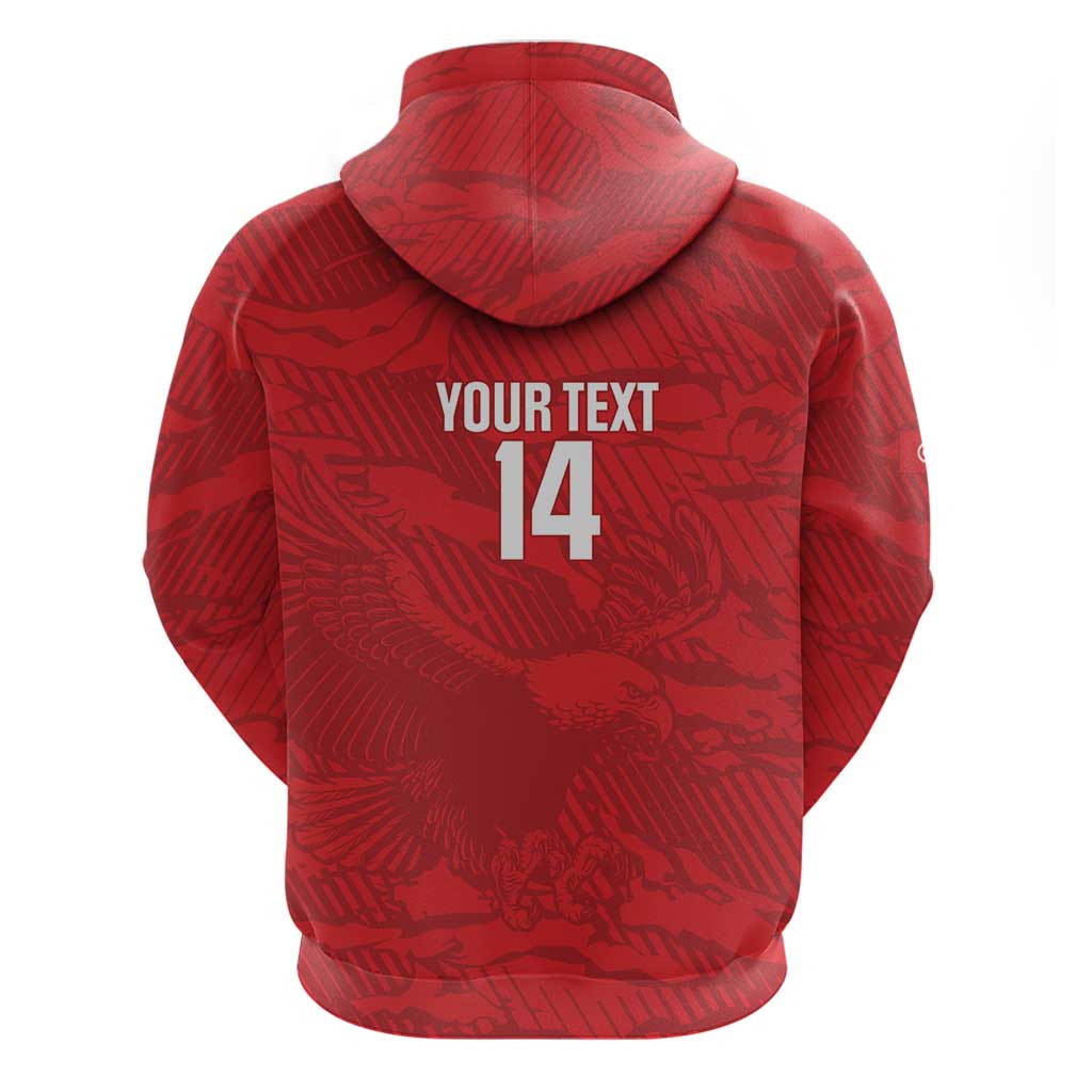 Custom Tunisia Football Hoodie 2026 Eagles of Carthage Red Grunge - African Pride