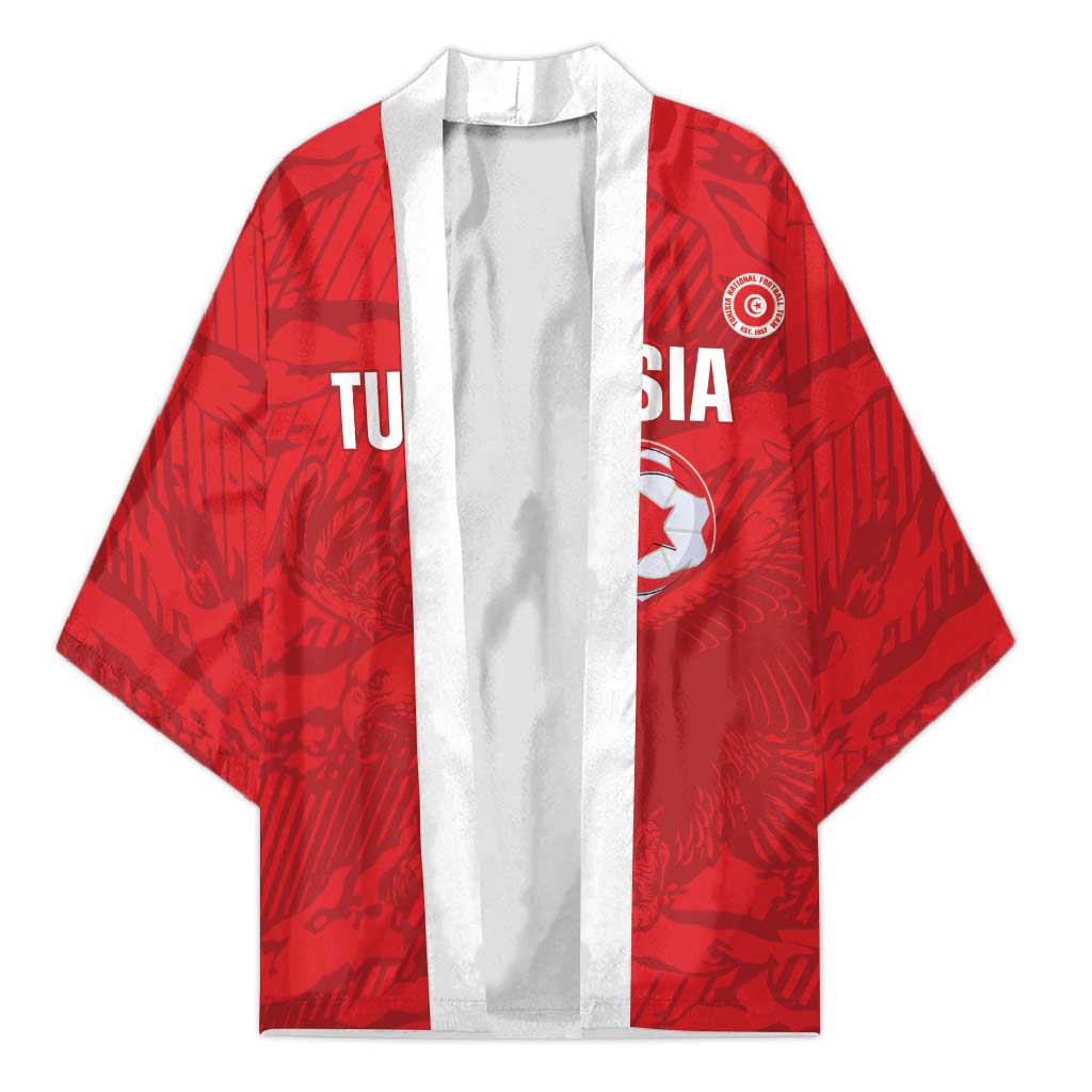 Custom Tunisia Football Kimono 2026 Eagles of Carthage Red Grunge - African Pride