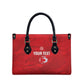 Custom Tunisia Football Leather Bag 2026 Eagles of Carthage Red Grunge - African Pride