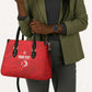Custom Tunisia Football Leather Bag 2026 Eagles of Carthage Red Grunge - African Pride