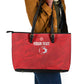 Custom Tunisia Football Leather Tote Bag 2026 Eagles of Carthage Red Grunge - African Pride