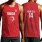 Custom Tunisia Football Men Tank Top 2026 Eagles of Carthage Red Grunge - African Pride
