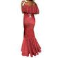 Custom Tunisia Football Mermaid Dress 2026 Eagles of Carthage Red Grunge - African Pride