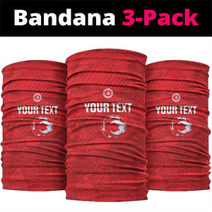 Custom Tunisia Football Neck Gaiter 2026 Eagles of Carthage Red Grunge - African Pride