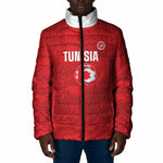 Custom Tunisia Football Padded Jacket 2026 Eagles of Carthage Red Grunge - African Pride