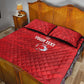 Custom Tunisia Football Quilt Bed Set 2026 Eagles of Carthage Red Grunge - African Pride