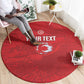Custom Tunisia Football Round Carpet 2026 Eagles of Carthage Red Grunge - African Pride