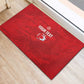Custom Tunisia Football Rubber Doormat 2026 Eagles of Carthage Red Grunge - African Pride