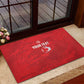 Custom Tunisia Football Rubber Doormat 2026 Eagles of Carthage Red Grunge - African Pride
