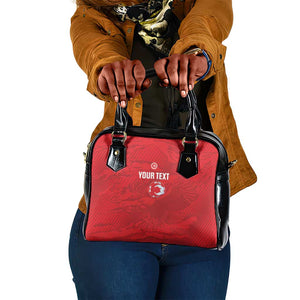 Custom Tunisia Football Shoulder Handbag 2026 Eagles of Carthage Red Grunge - African Pride