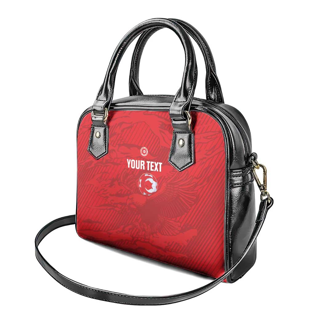 Custom Tunisia Football Shoulder Handbag 2026 Eagles of Carthage Red Grunge - African Pride