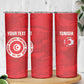 Custom Tunisia Football Skinny Tumbler 2026 Eagles of Carthage Red Grunge - African Pride