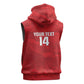 Custom Tunisia Football Sleeveless Hoodie 2026 Eagles of Carthage Red Grunge - African Pride