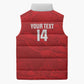 Custom Tunisia Football Sleeveless Puffer Jacket 2026 Eagles of Carthage Red Grunge - African Pride