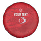 Custom Tunisia Football Spare Tire Cover 2026 Eagles of Carthage Red Grunge - African Pride