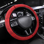 Tunisia Football Steering Wheel Cover 2026 Eagles of Carthage Red Grunge - African Pride
